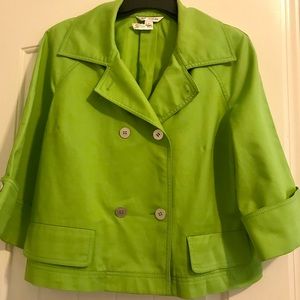 St John’s lime brilliant green fall/spring jacket